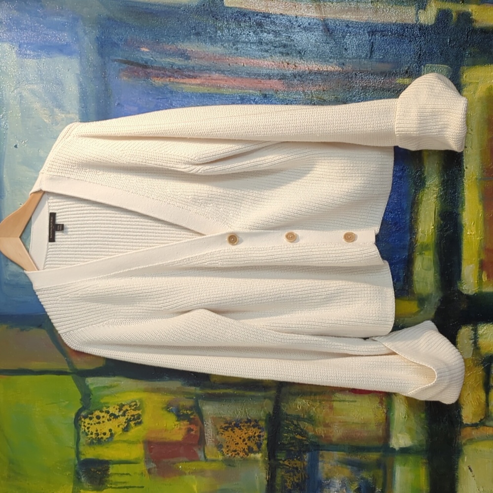Banana Republic cream cuffed bell sleeved cardigan size XXL